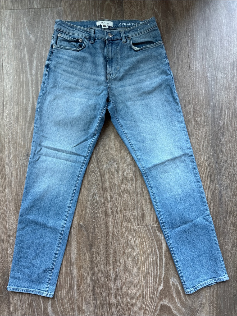 Madewell‎ Athletic Slim Jeans Mens 32x30 Blue Medium Wash Tapered Denim